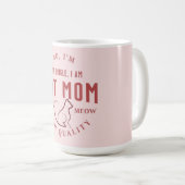 ik ben niet alleenstaand , ik ben kattemoeder van  koffiemok (Voorkant rechts)