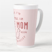 ik ben niet alleenstaand , ik ben kattemoeder van  latte mok (Rechterhoek)