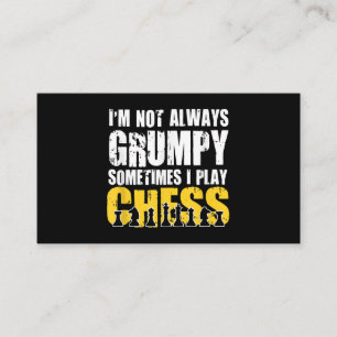 Ik ben niet altijd brutaal, soms speel ik schaak. visitekaartje