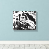 Ik ben niet altijd een treinwrak Halloween Canvas Afdruk (Insitu (Houten vloer))