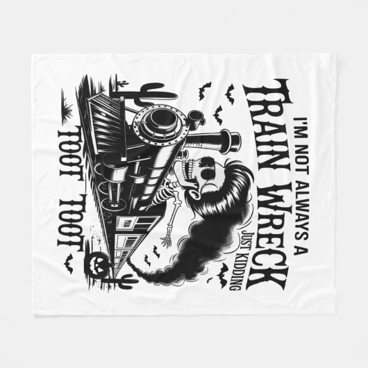 Ik ben niet altijd een treinwrak Halloween Fleece Deken (Voorkant (Horizontaal))