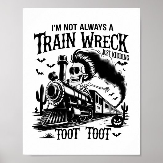 Ik ben niet altijd een treinwrak Halloween Poster (Voorkant)
