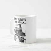 Ik ben niet altijd een treinwrak hoor grapje koffiemok (Voorkant links)