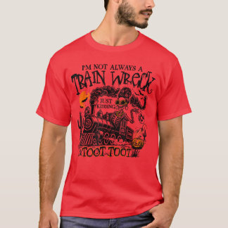 Ik ben niet altijd een wrak Funny Halloween Crew M T-shirt