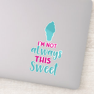 Ik ben niet altijd zo'n snoepje, ijsklok. sticker