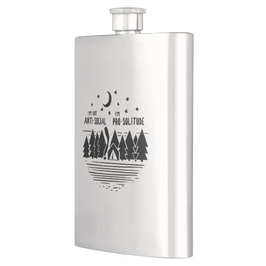 Ik ben niet Ant-Social ik ben pro-eenzaamheid Flacon (Links)