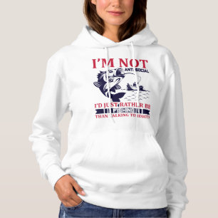 Ik ben niet anti-sociaal, ik zou liever worden Gev Hoodie