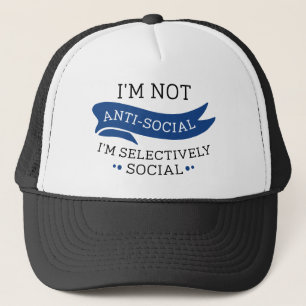 Ik ben niet anti-sociaal trucker pet