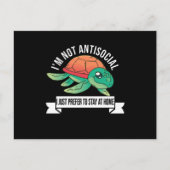 Ik ben niet antisociaal en ik heb liever thuis te briefkaart (Voorkant)