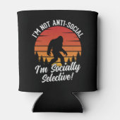 Ik ben niet asociaal Bigfoot Black Blikjeskoeler (Achterkant)