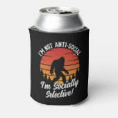 Ik ben niet asociaal Bigfoot Black Blikjeskoeler (Blikje Achterkant)
