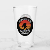 Ik ben niet asociaal Bigfoot Black Glas (Voorkant)