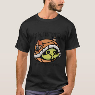 Ik ben niet asociaal ik blijf liever thuis t-shirt