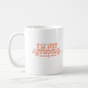 Ik ben niet asociaal, maar sociaal selectief koffiemok