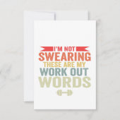 Ik ben niet bang dat dit mijn werkuitwoorden Gym z Bedankkaart (Voorkant)