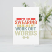 Ik ben niet bang dat dit mijn werkuitwoorden Gym z Bedankkaart (Staand voorkant)