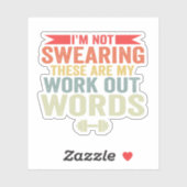 Ik ben niet bang dat dit mijn werkuitwoorden Gym z Sticker (Vel)