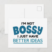 Ik ben niet bang dat ik alleen maar betere ideeën  briefkaart (Voorkant / Achterkant)