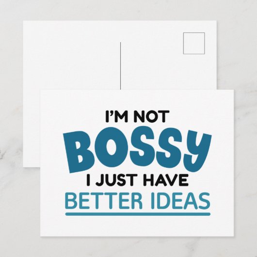 Ik ben niet bang dat ik alleen maar betere ideeën  briefkaart (Voorkant / Achterkant)