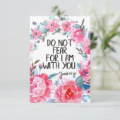 Ik ben niet bang dat ik bij jullie ben om Bijbelse Bedankkaart (Staand voorkant)