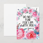 Ik ben niet bang dat ik bij jullie ben om Bijbelse Bedankkaart (Voorkant / Achterkant)