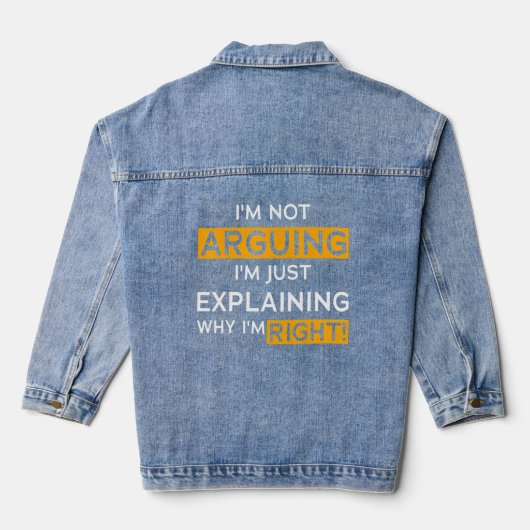 Ik ben niet bang dat ik gewoon uitleggen waarom ik denim jacket (Achterkant)