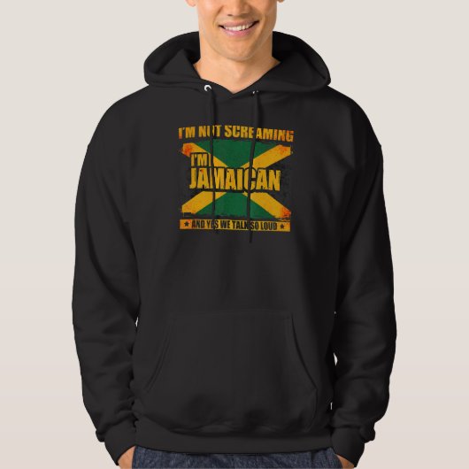 Ik ben niet bang dat ik Jamaicaan Jamaica 2 ben Hoodie (Voorkant)