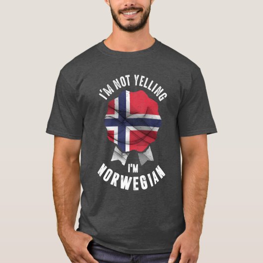 Ik ben niet bang dat ik Noors ben T-shirt (Voorkant)