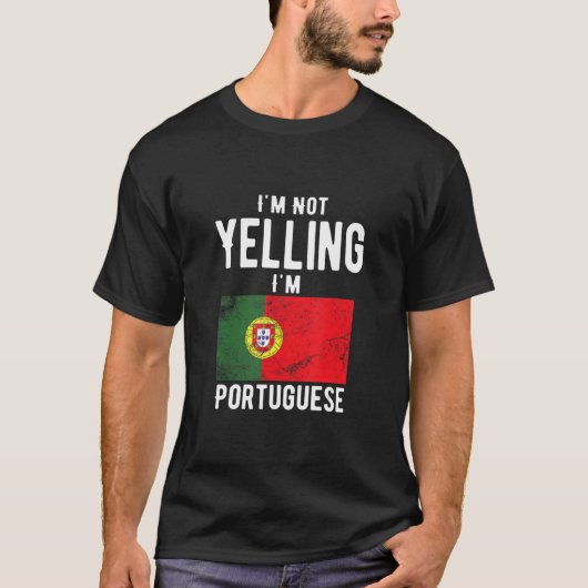 Ik ben niet bang dat ik Portugese familie ben T-shirt (Voorkant)