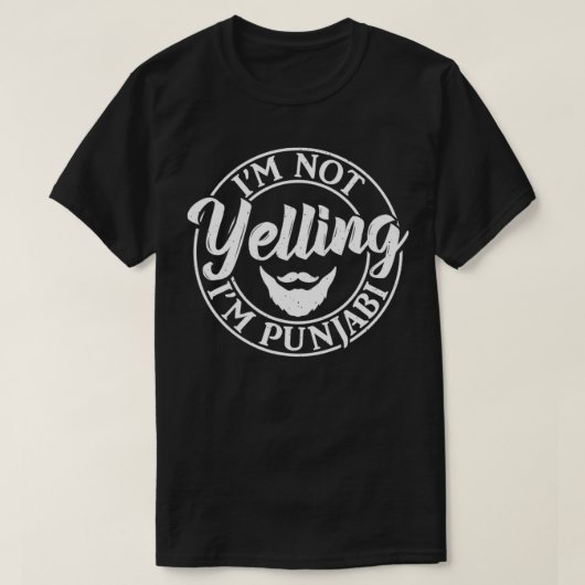 Ik ben niet bang dat ik Punjabi Indian Funny Punja T-shirt (Design voorkant)