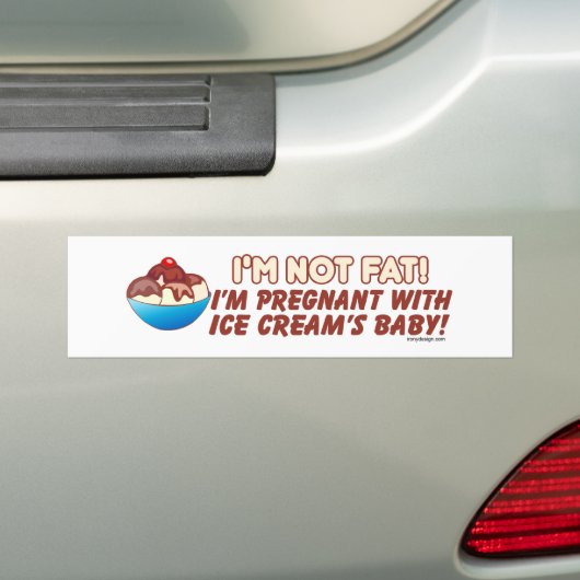 Ik ben niet bang dat ik zwanger ben. bumpersticker (Op auto)