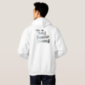 Ik ben niet bang dat man hier is! hoodie (Achterkant volledig)