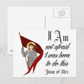 Ik ben niet bang - Joan of Arc Briefkaart (Voorkant / Achterkant)