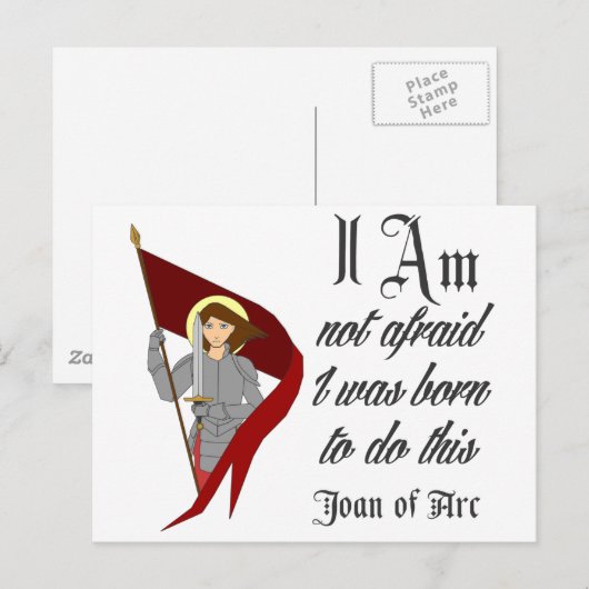 Ik ben niet bang - Joan of Arc Briefkaart (Voorkant / Achterkant)