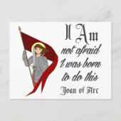 Ik ben niet bang - Joan of Arc Briefkaart (Voorkant)