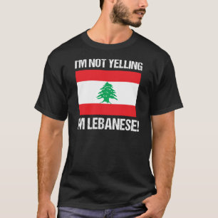 Ik ben niet bang voor de Libanese vlag Libanon T-shirt