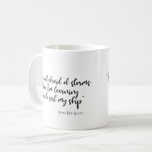 Ik ben niet bang voor stormen Little Women quote Koffiemok (Voorkant links)