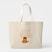 Ik ben niet bazig, ik heb alleen maar betere ideeë grote tote bag (Achterkant)