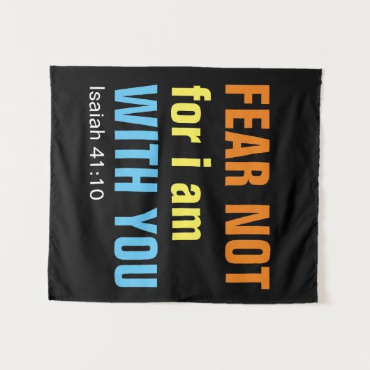 IK BEN NIET BIJ U (isaiah 41:10) Wandkleed (Voorkant (horizontaal))