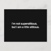 Ik ben niet bijgelovig, maar ik ben een beetje sti briefkaart (Voorkant)