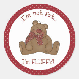 Ik ben niet blij dat ik Fluffy Teddy Bear Sticker 