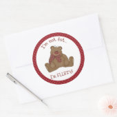 Ik ben niet blij dat ik Fluffy Teddy Bear Sticker (Envelop)