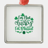 Ik ben niet blij dat ik verbijsterd ben metalen ornament (Voorkant)