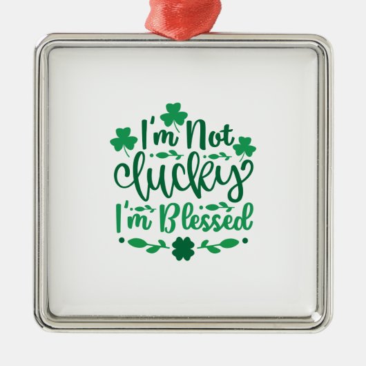 Ik ben niet blij dat ik verbijsterd ben metalen ornament (Voorkant)