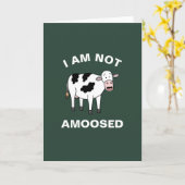 Ik ben niet blij met de grappige veeteelt-Koe. Kaart (Gele Bloem)