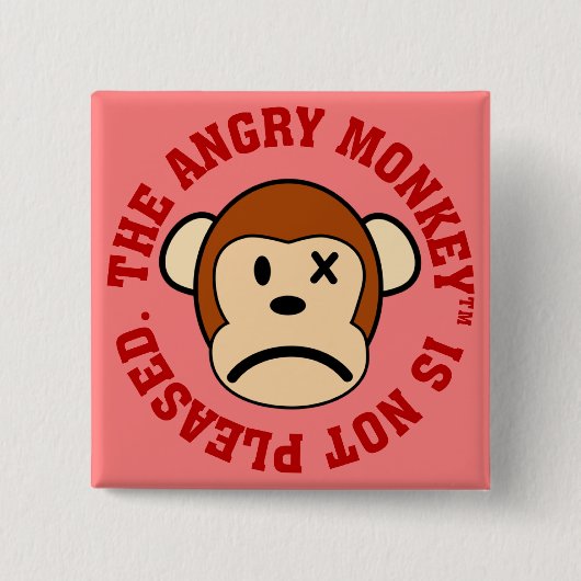 Ik ben niet blij met uw prestaties vierkante button 5,1 cm (Voorkant)