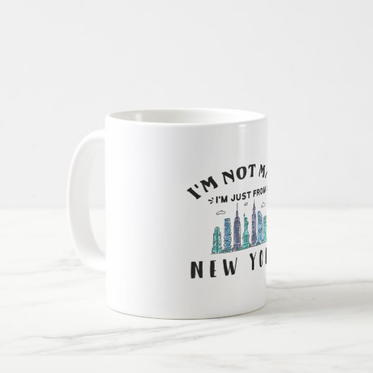 Ik ben niet boos dat ik uit New York kom. Koffiemok (Voorkant links)