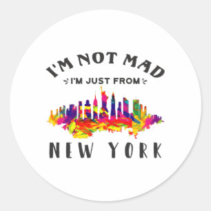 Ik ben niet boos dat ik uit New York kom. Ronde Sticker