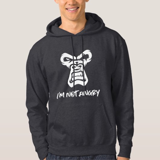 Ik ben niet boos, de aap hoodie (Voorkant)