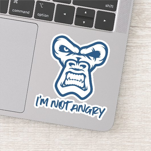 Ik ben niet boos - de aap sticker (Detail)